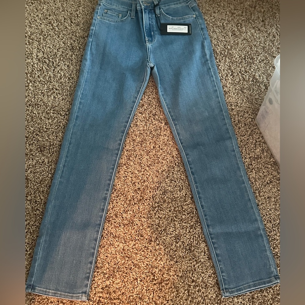Just Black Women's HR Clean Cigarette Blue Jeans
